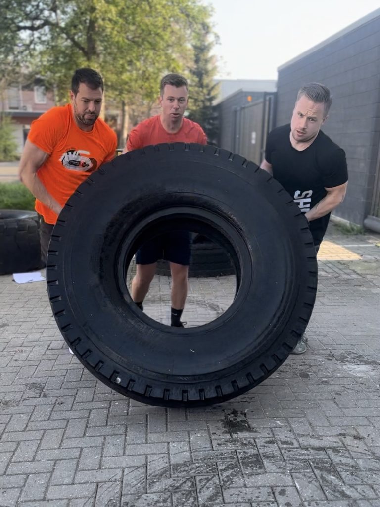 strongman training tyre flip power training